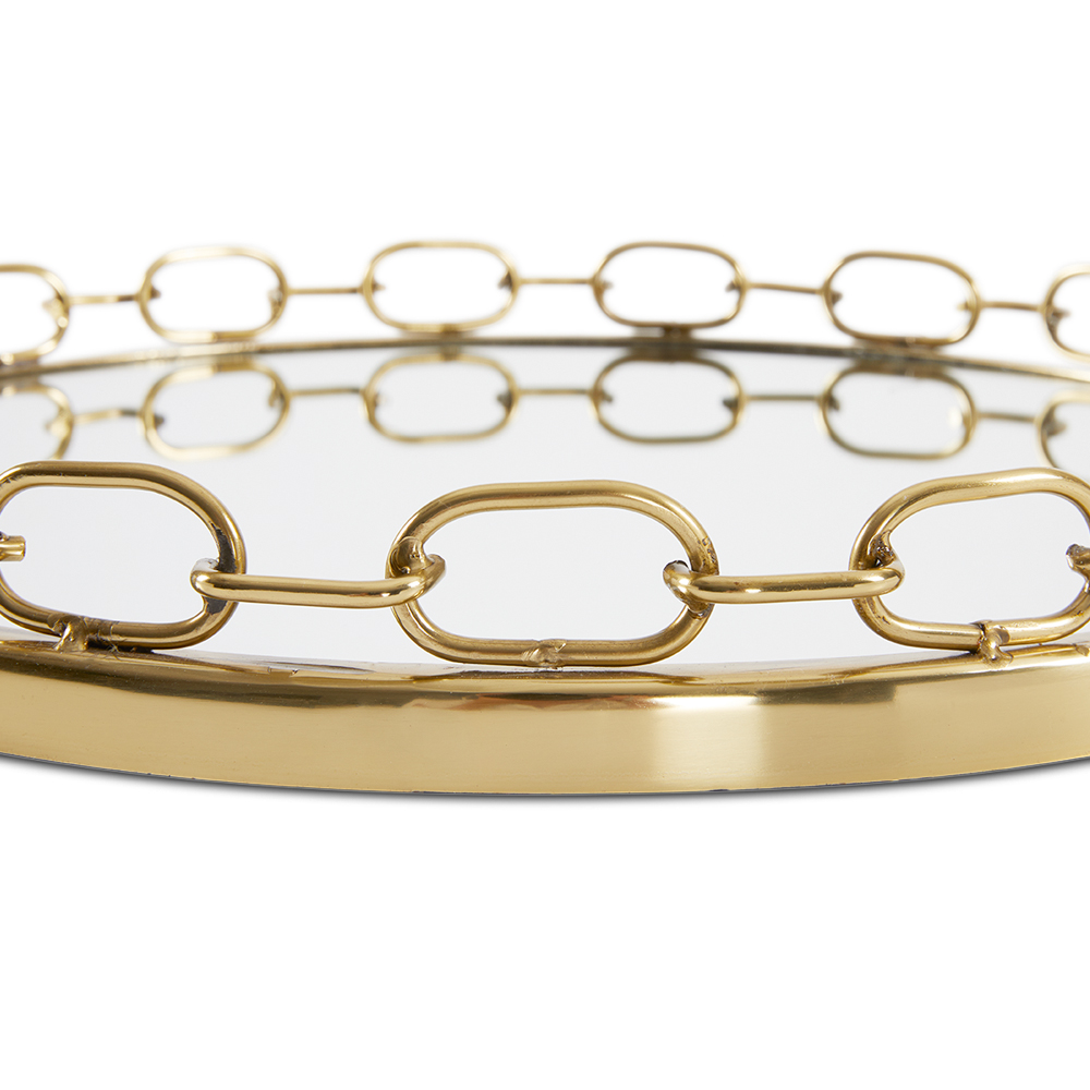 Chain Link Tray: Gold